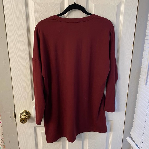 Zenana Womens 2-piece tunic set color Burgandy - Picture 8 of 8